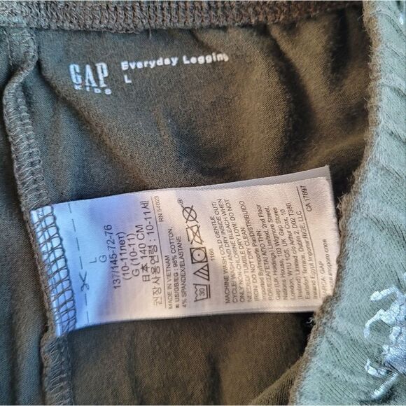🤸♀️3 for 12🤸♂️ GAP Kids Everyday Leggings Green Unicorn Large - Picture 3 of 3